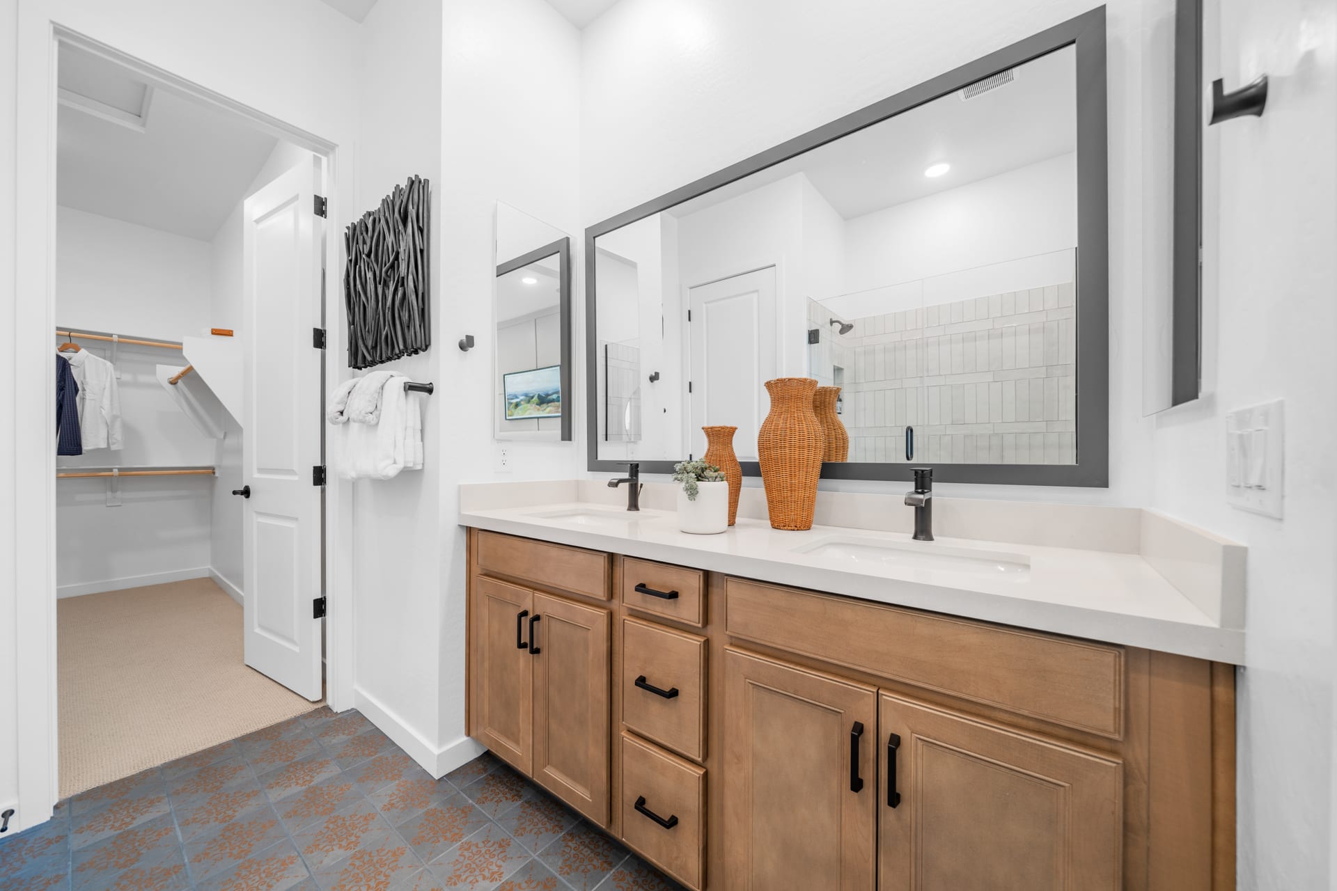 Primary Bathroom | Brisa Model Home | Mira Vista at Victory in Buckeye, AZ by Landsea Homes