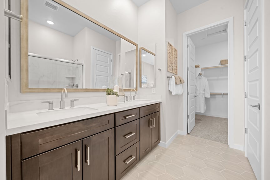 Primary Bathroom | Cielo Model | Mira Vista at Victory in Buckeye, AZ by Landsea Homes