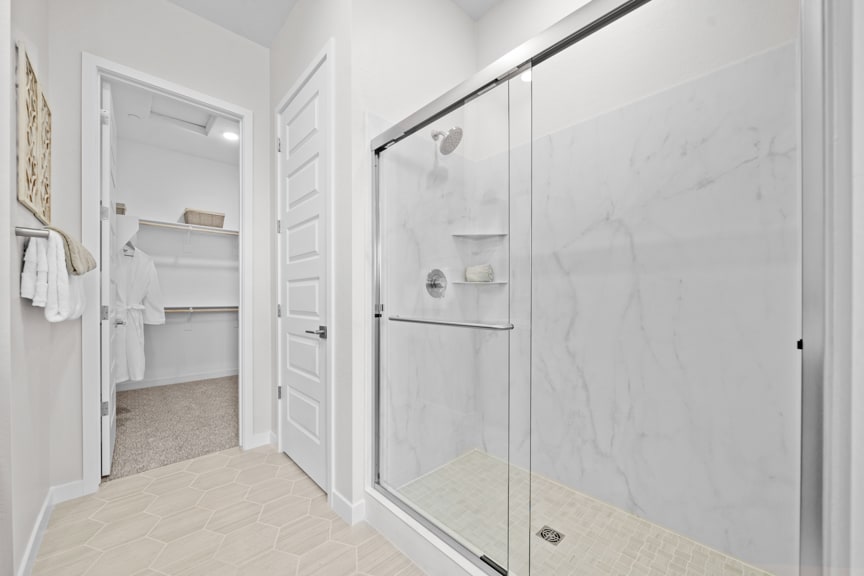 Primary Bathroom | Cielo Model | Mira Vista at Victory in Buckeye, AZ by Landsea Homes