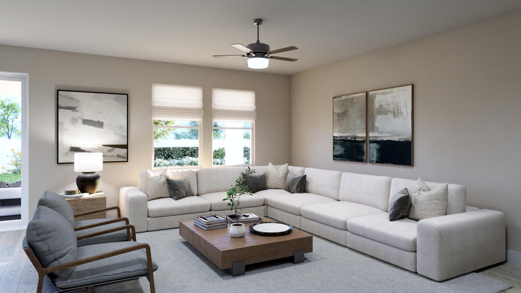 Great Room | Palm at Cypress Bluff in Groveland, FL by Landsea Homes