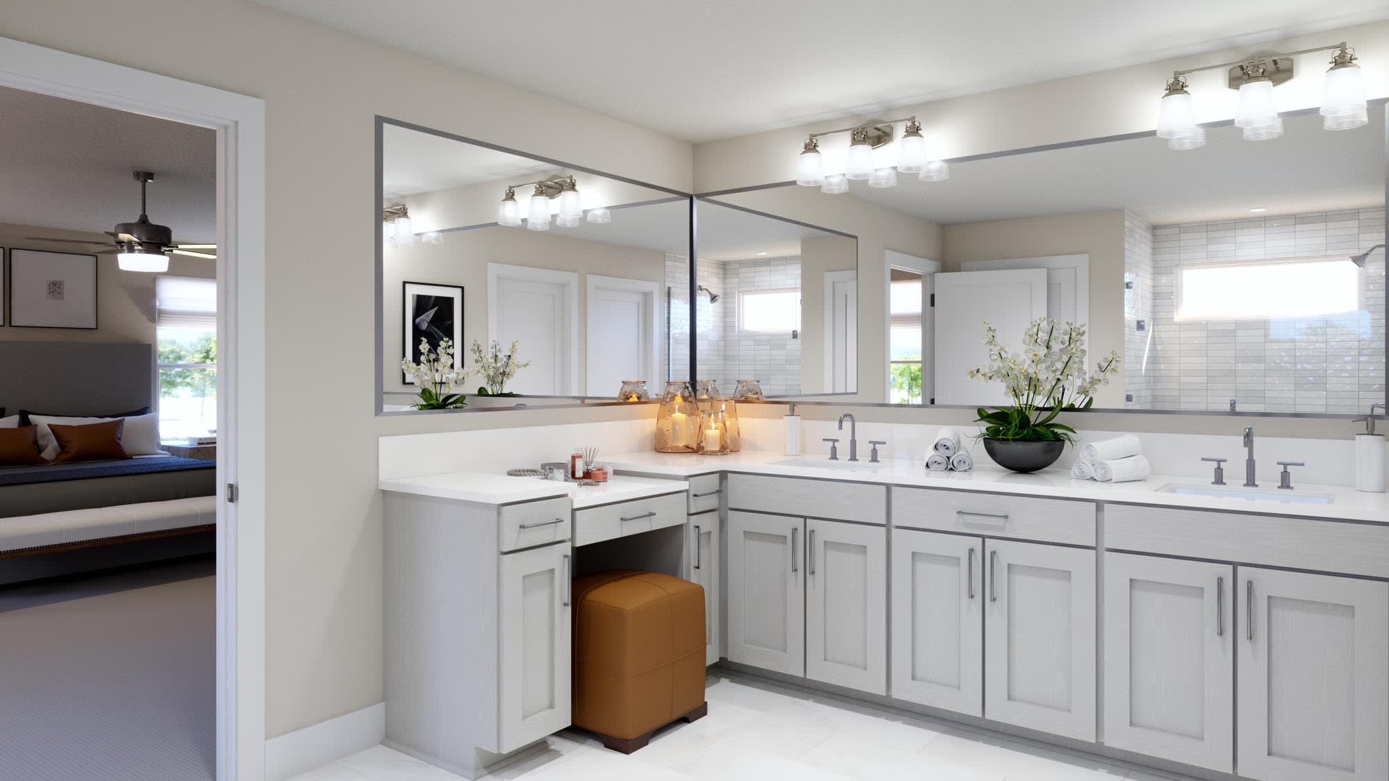 Primary Bathroom | Palm at Cypress Bluff in Groveland, FL by Landsea Homes