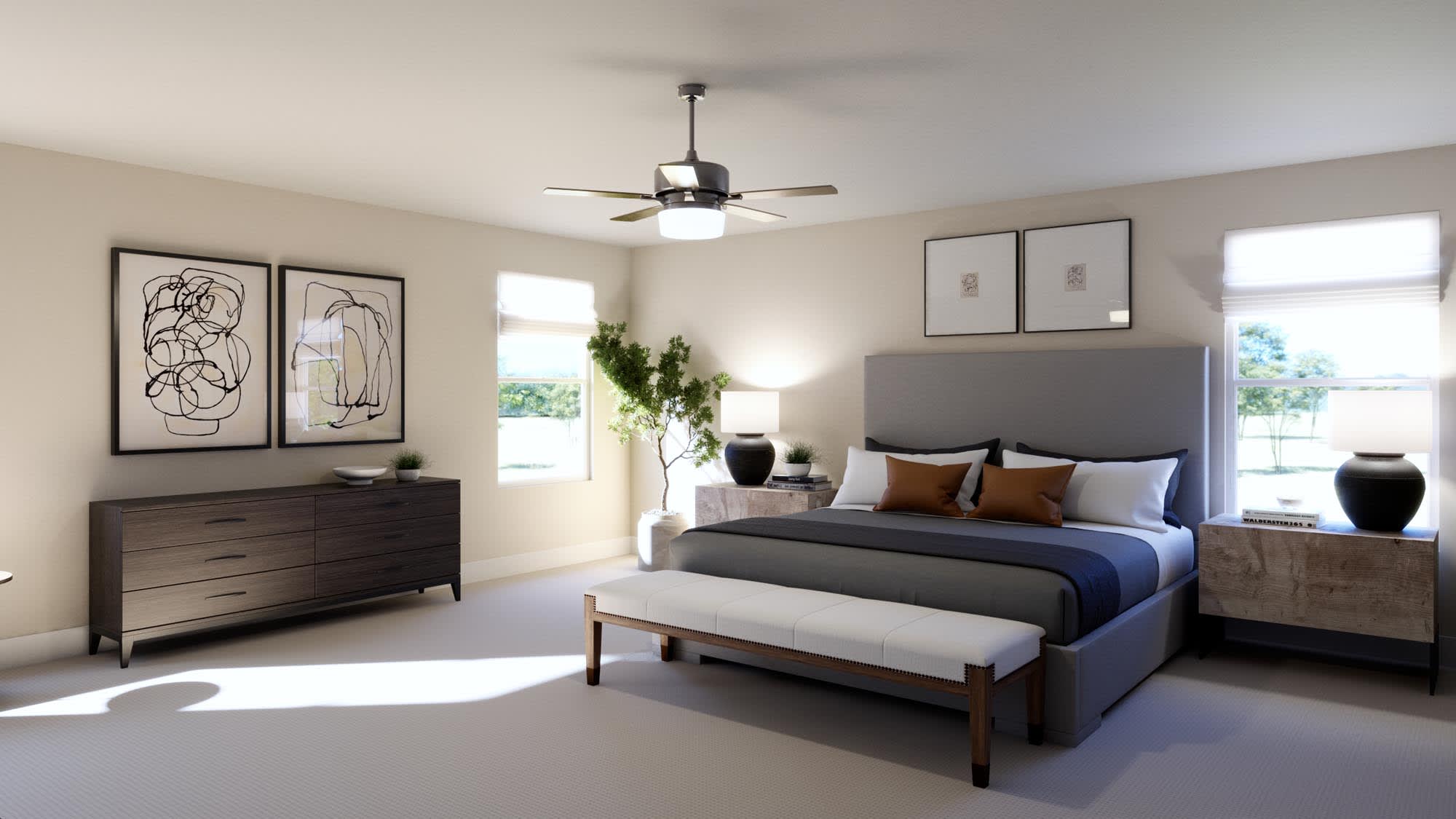 Primary Bedroom | Palm at Cypress Bluff in Groveland, FL by Landsea Homes