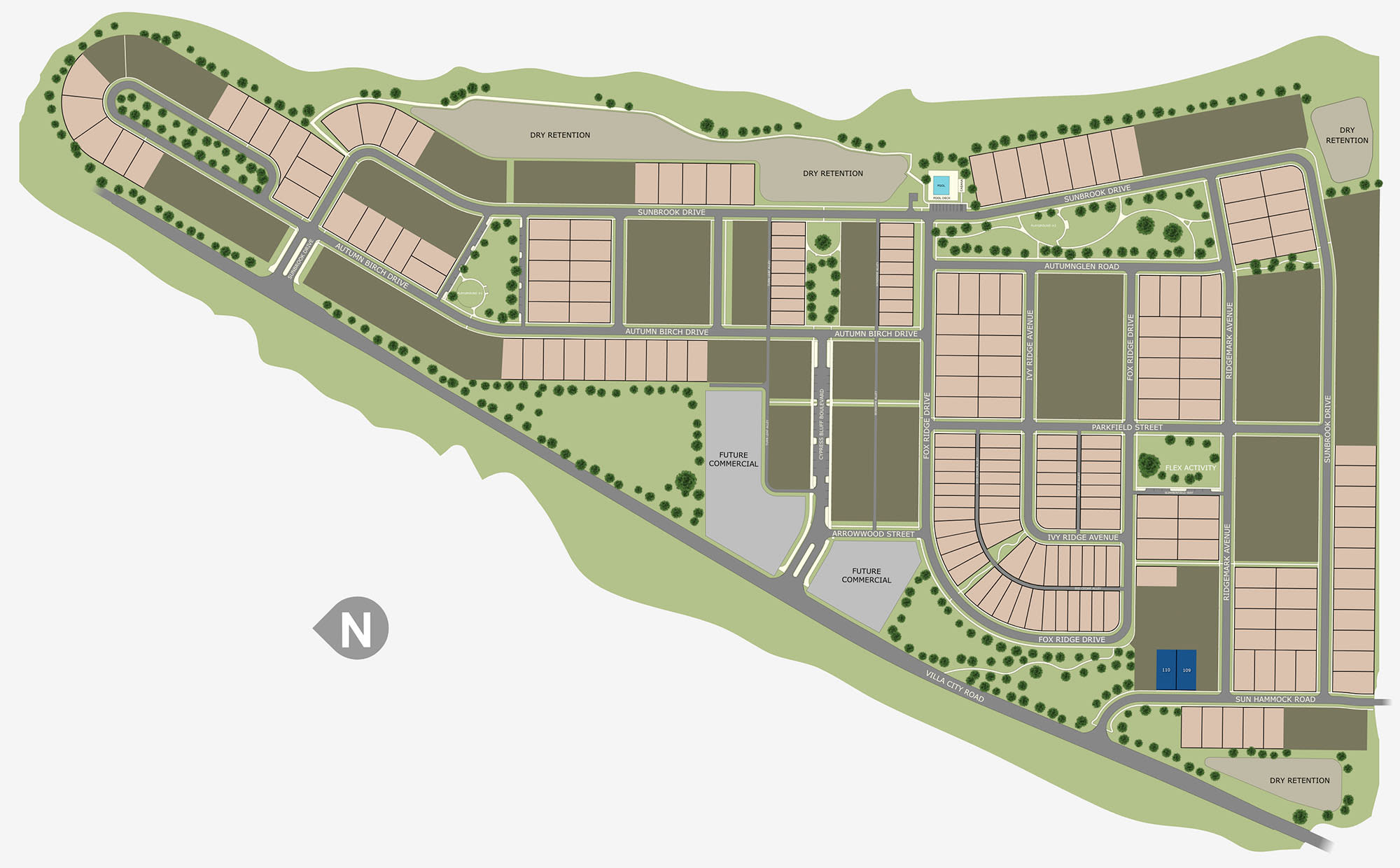 Community Map | Cypress Bluff in Groveland, FL by Landsea Homes