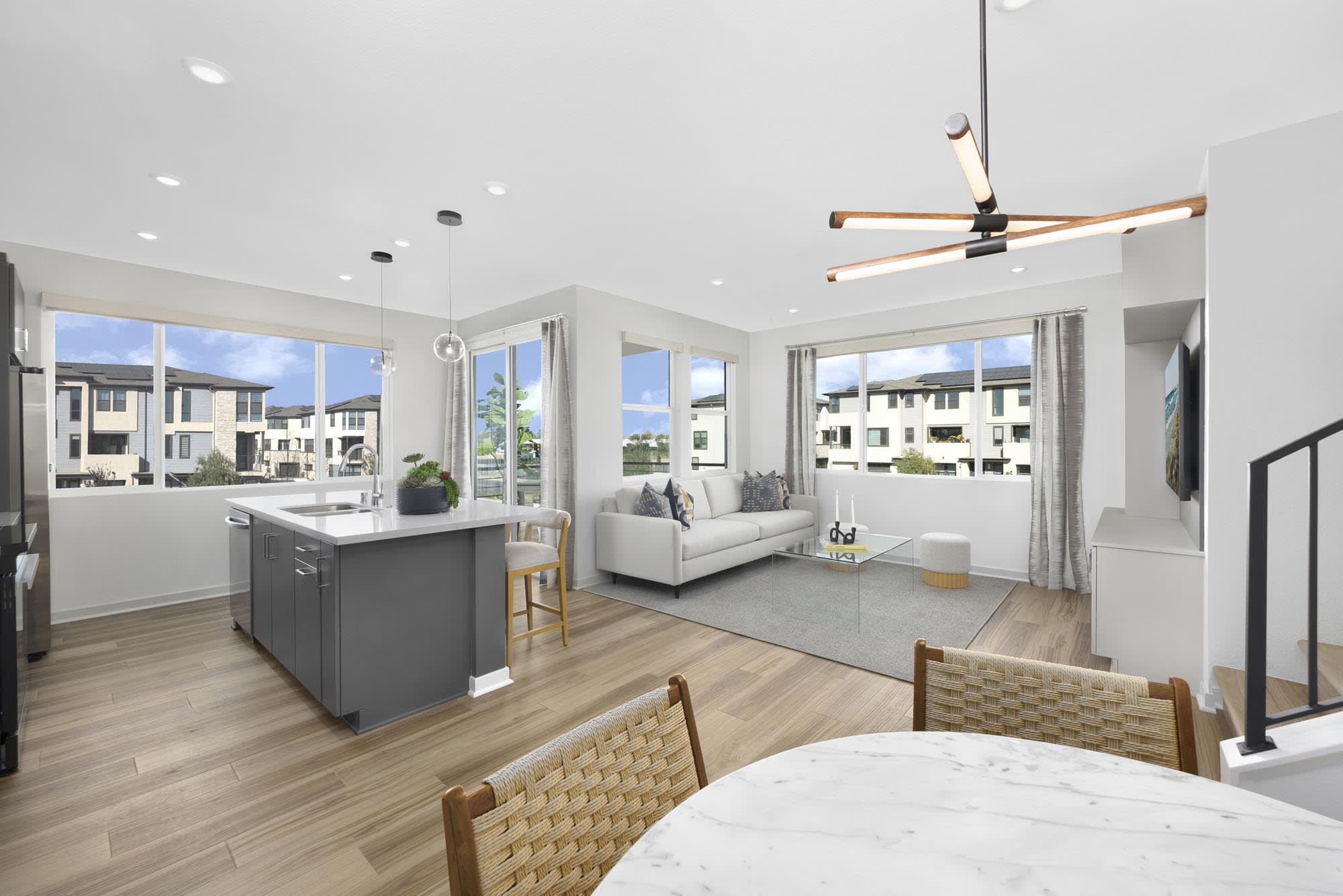 Great Room – Plan Two at Mason in Anaheim, CA by Landsea Homes