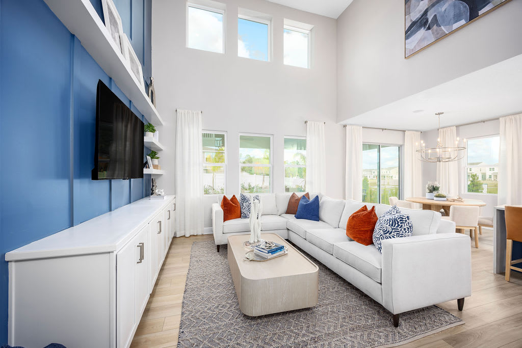 Family Room | Alexandria Model | Brack Ranch in St. Cloud, FL | Landsea Homes