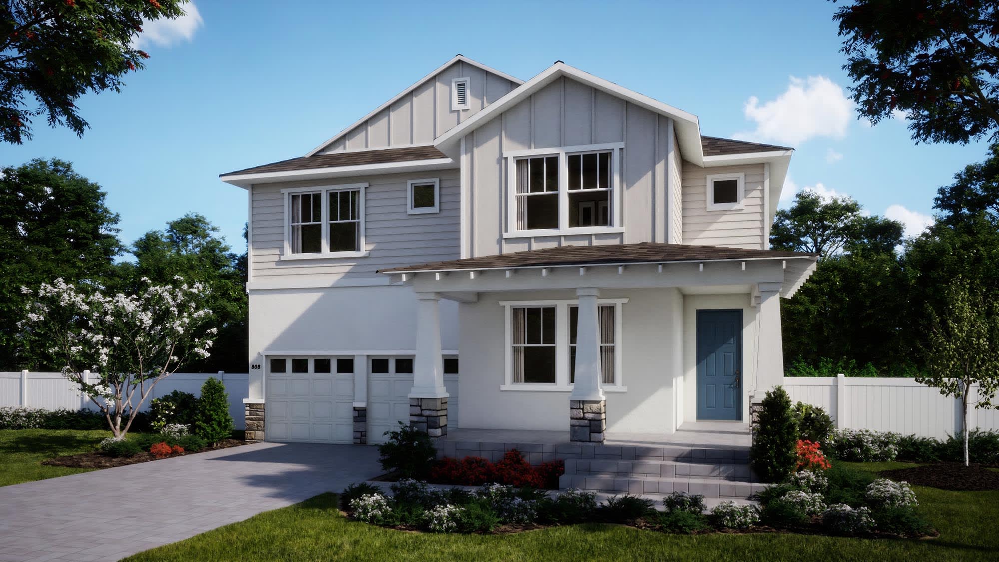 Craftsman Elevation | Lotus at Cypress Bluff in Groveland, FL by Landsea Homes