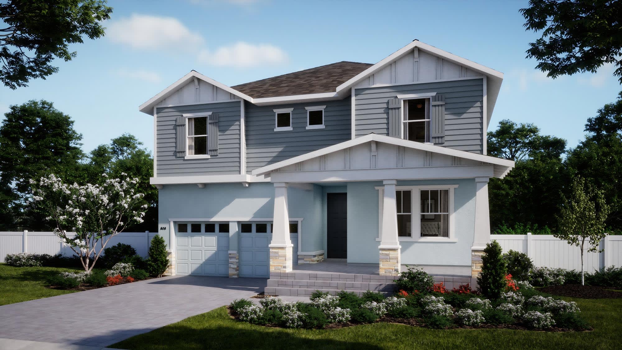 Craftsman Elevation | Palm at Cypress Bluff in Groveland, FL by Landsea Homes