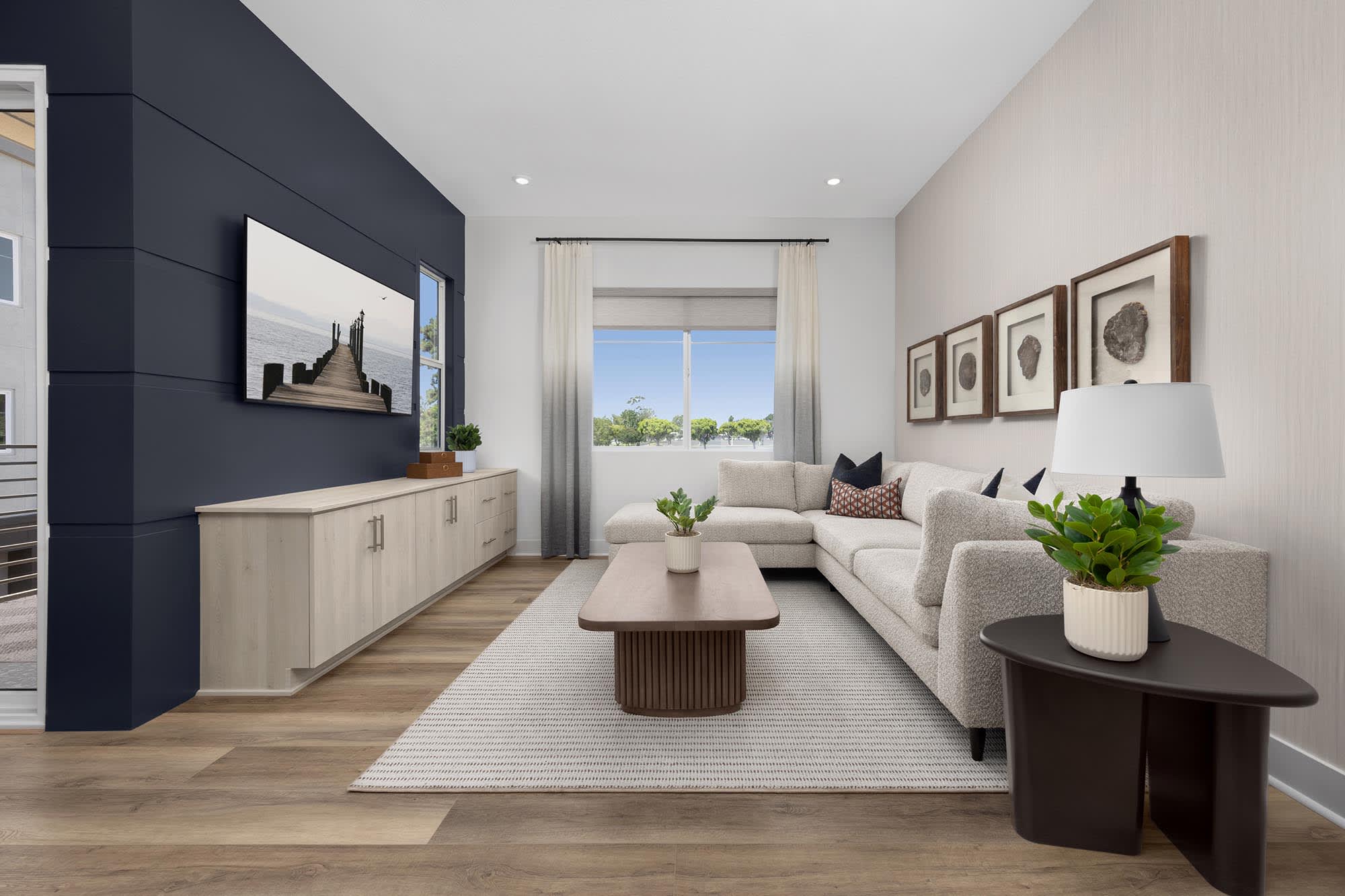 Great Room – Plan Three | Essex + Gage in Huntington Beach, CA by Landsea Homes