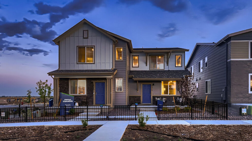 Exterior of Paired Home at Pintail Commons in Johnstown, CO by Landsea Homes