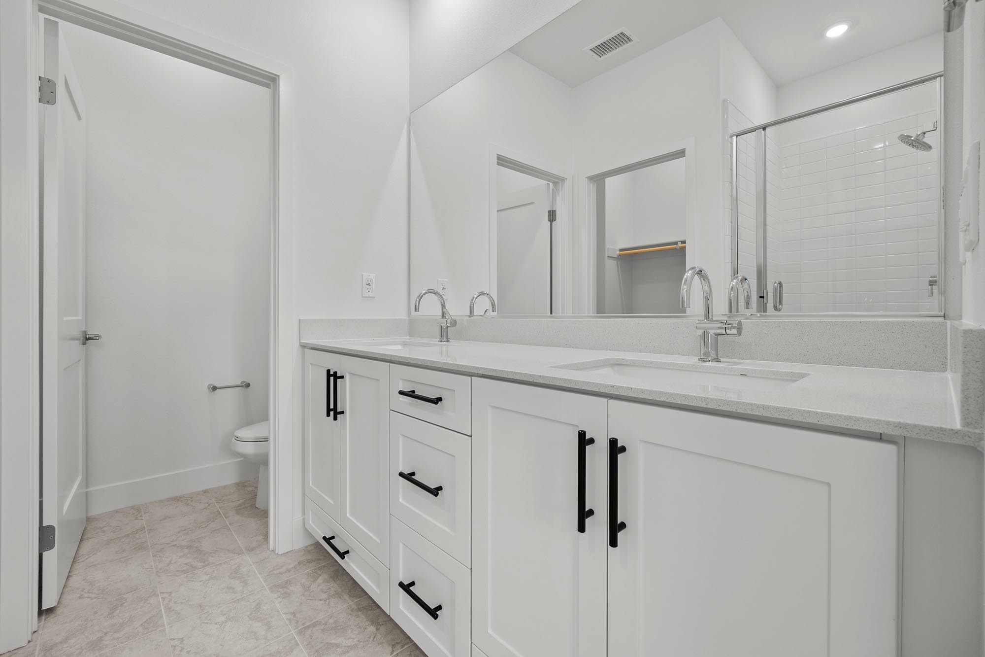 Primary Bath – Plan One | Essex + Gage in Huntington Beach, CA by Landsea Homes