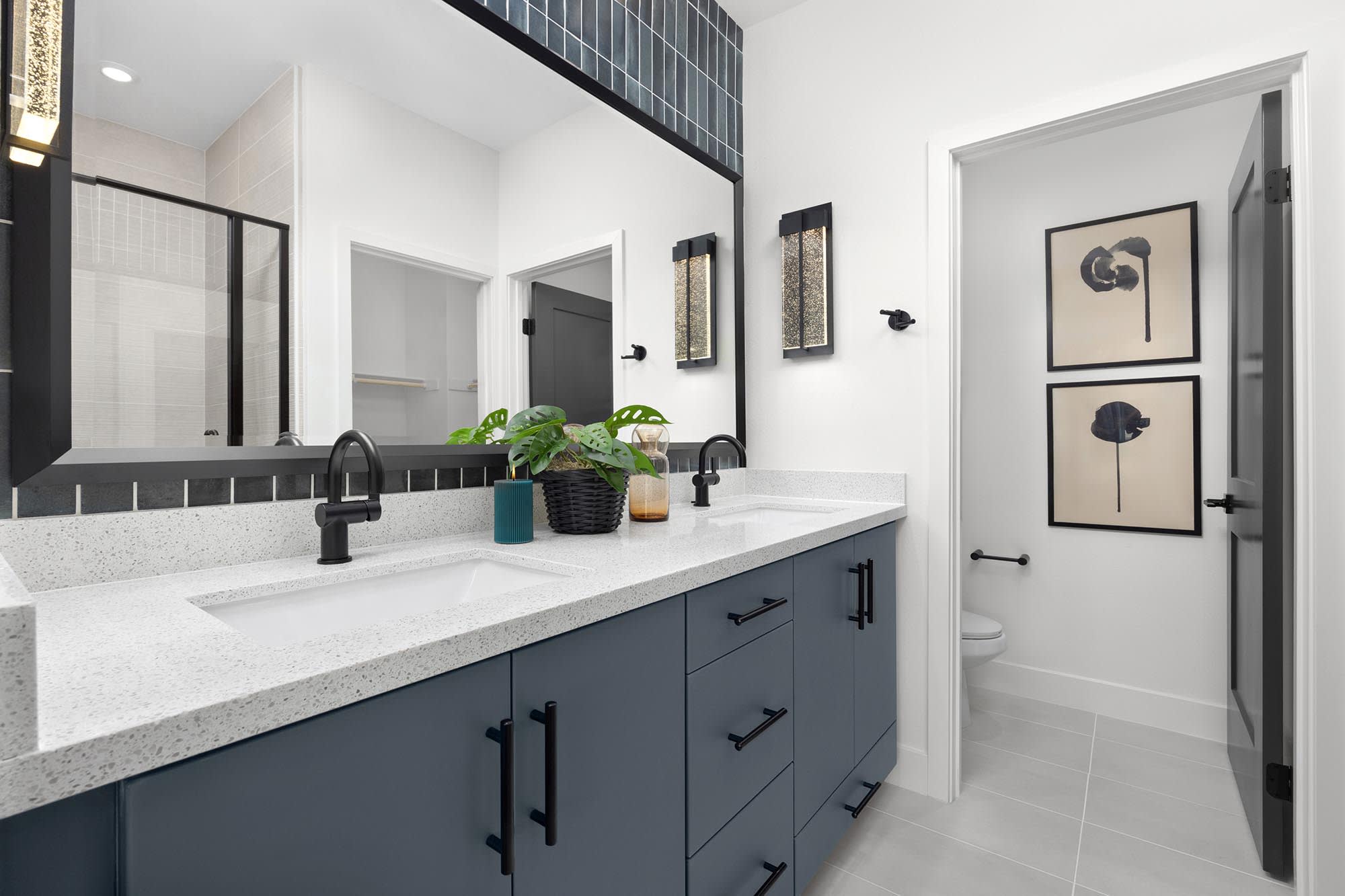 Primary Bath – Plan Four | Essex + Gage in Huntington Beach, CA by Landsea Homes