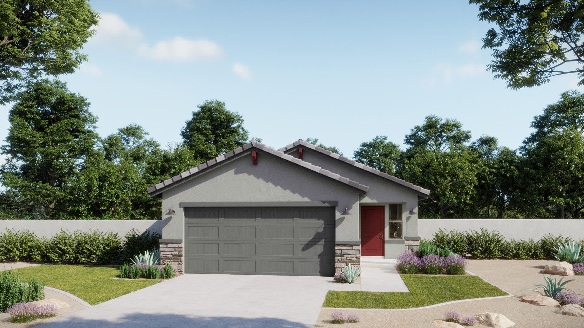 Ranch Elevation | Horizon - Coach Lights Shown are Optional | Wildera – Crest Series | New Homes in San Tan Valley, AZ by Landsea Homes