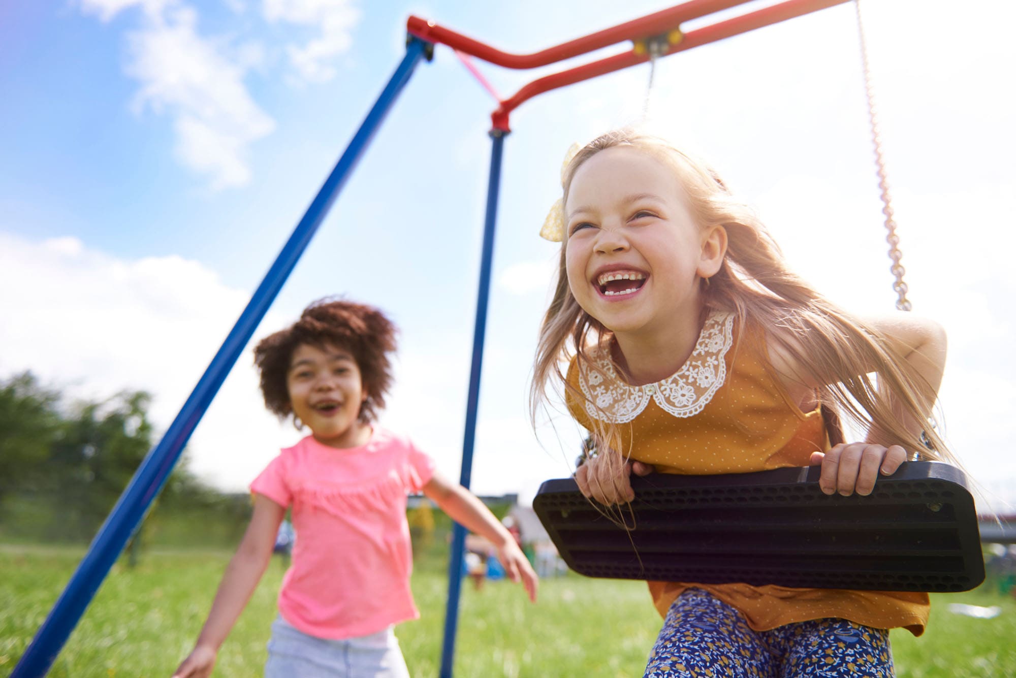 Your little ones can enjoy the Playground and Swing set nestled in the heart of the community | Hodges Reserve | New Homes in Leesburg, FL | Landsea Homes