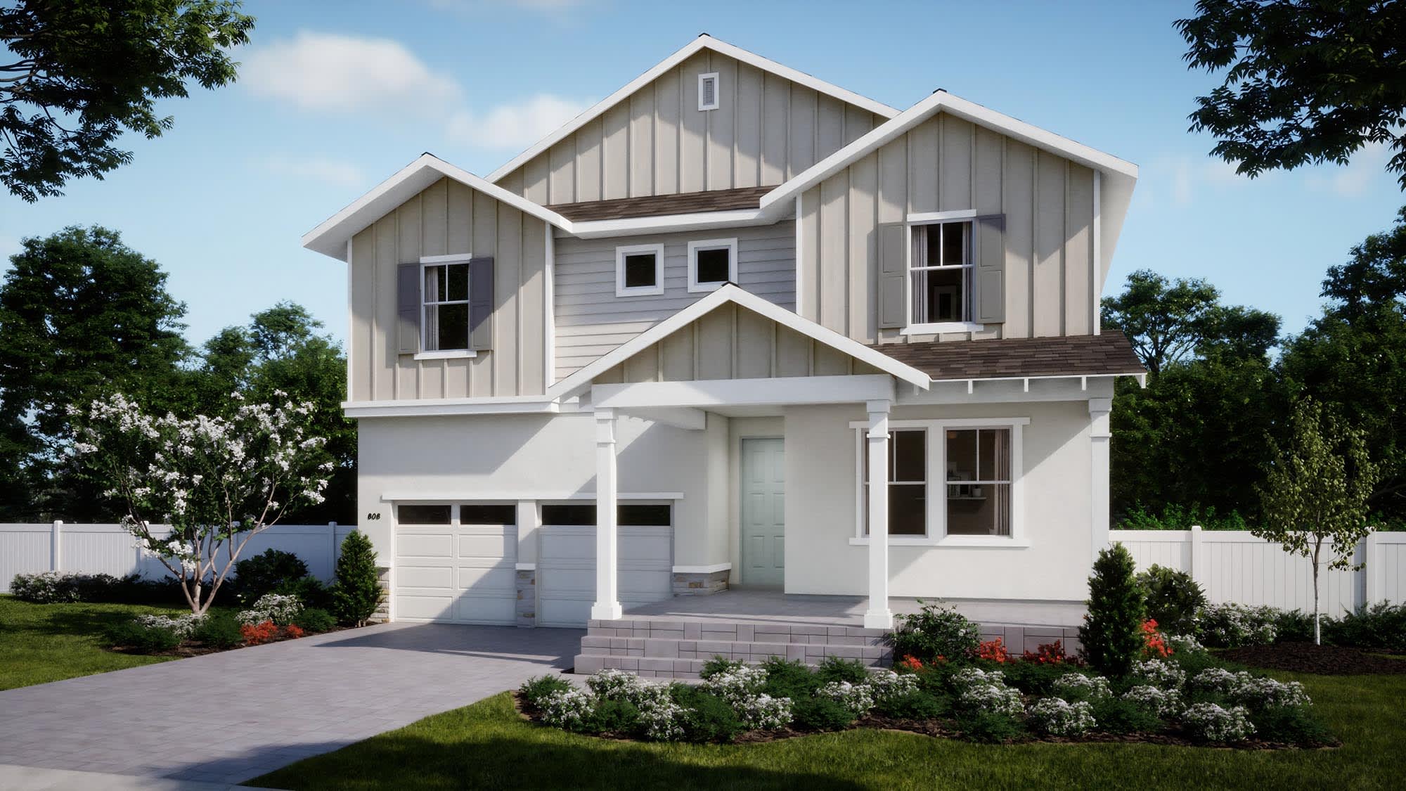 Florida Vernacular Elevation | Palm at Cypress Bluff in Groveland, FL by Landsea Homes