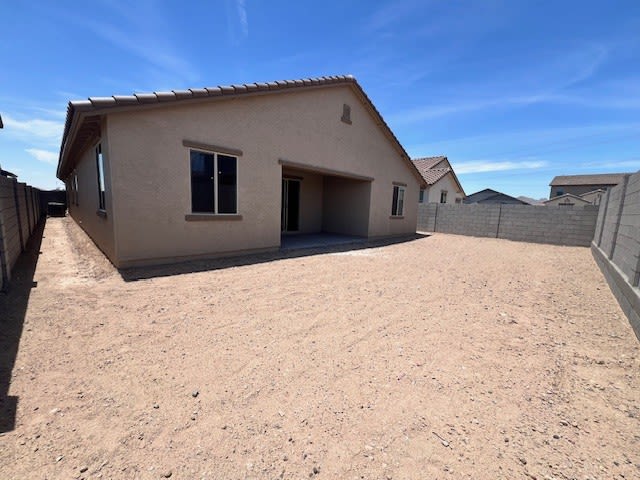 Lot 202 | Back Exterior & Spacious Yard | Fremont | Bentridge – Peak Series | New Homes in Buckeye, AZ | Landsea Homes