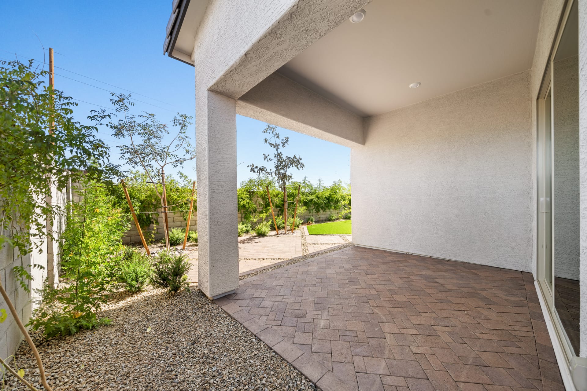 Backyard with Covered Patio | Libra Model Home | Rialta | New homes in Mesa, Arizona | Landsea Homes