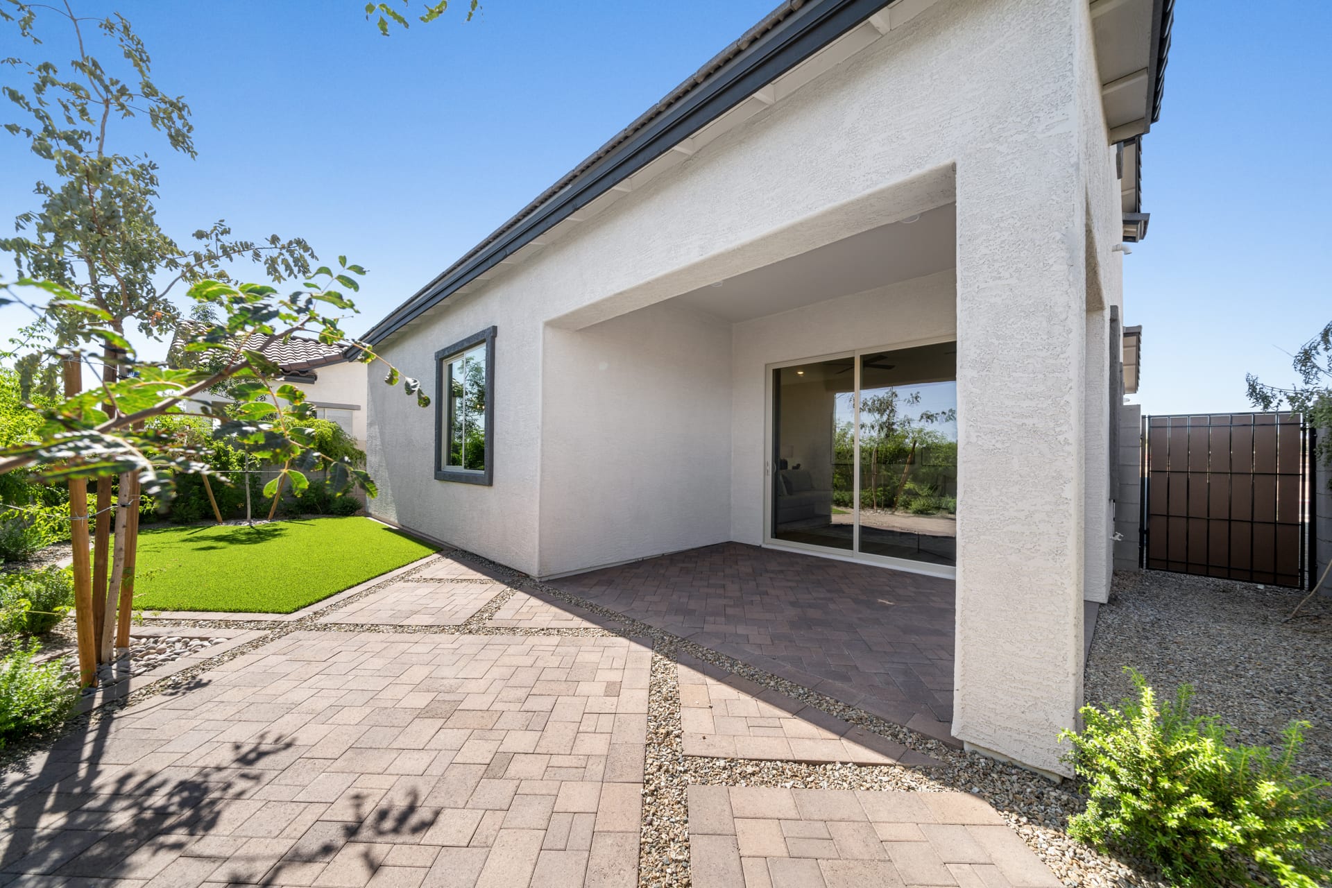 Backyard with Covered Patio | Libra Model Home | Rialta | New homes in Mesa, Arizona | Landsea Homes