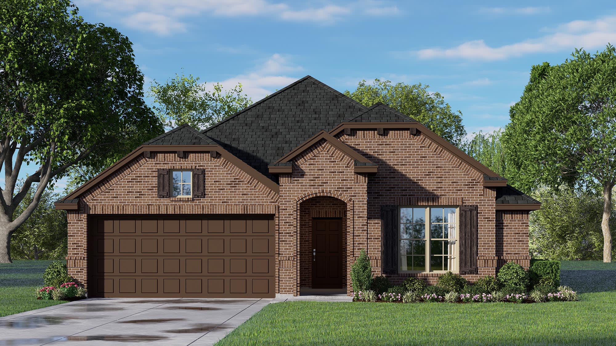 Elevation C | Concept 1660 at Pirate Village in Granbury, TX by Landsea Homes