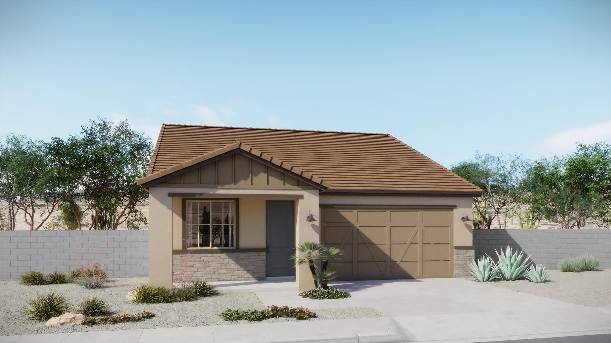 Farmhouse Elevation | Aries at Rialta | New Homes in Mesa, AZ by Landsea Homes