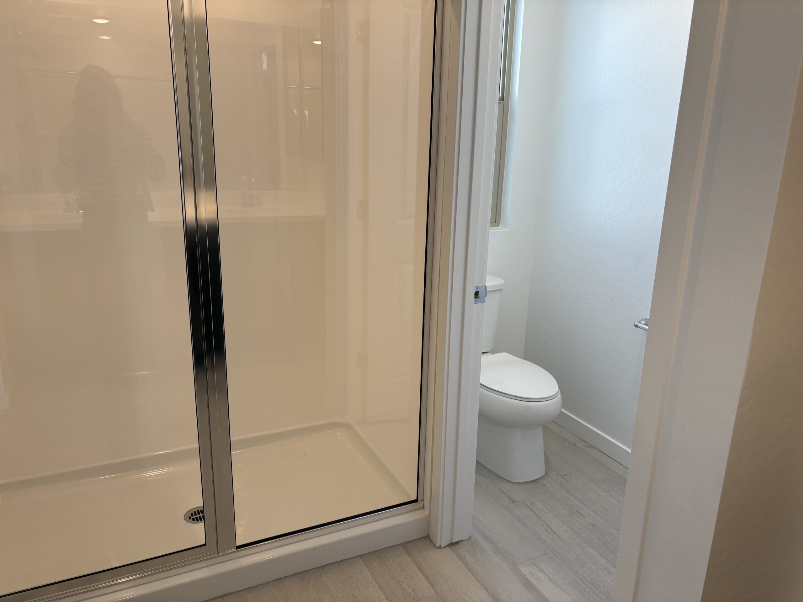 Lot 148 | Primary Shower | Tangelo | Mandarin at Citrus Park | New Homes in Goodyear, AZ | Landsea Homes