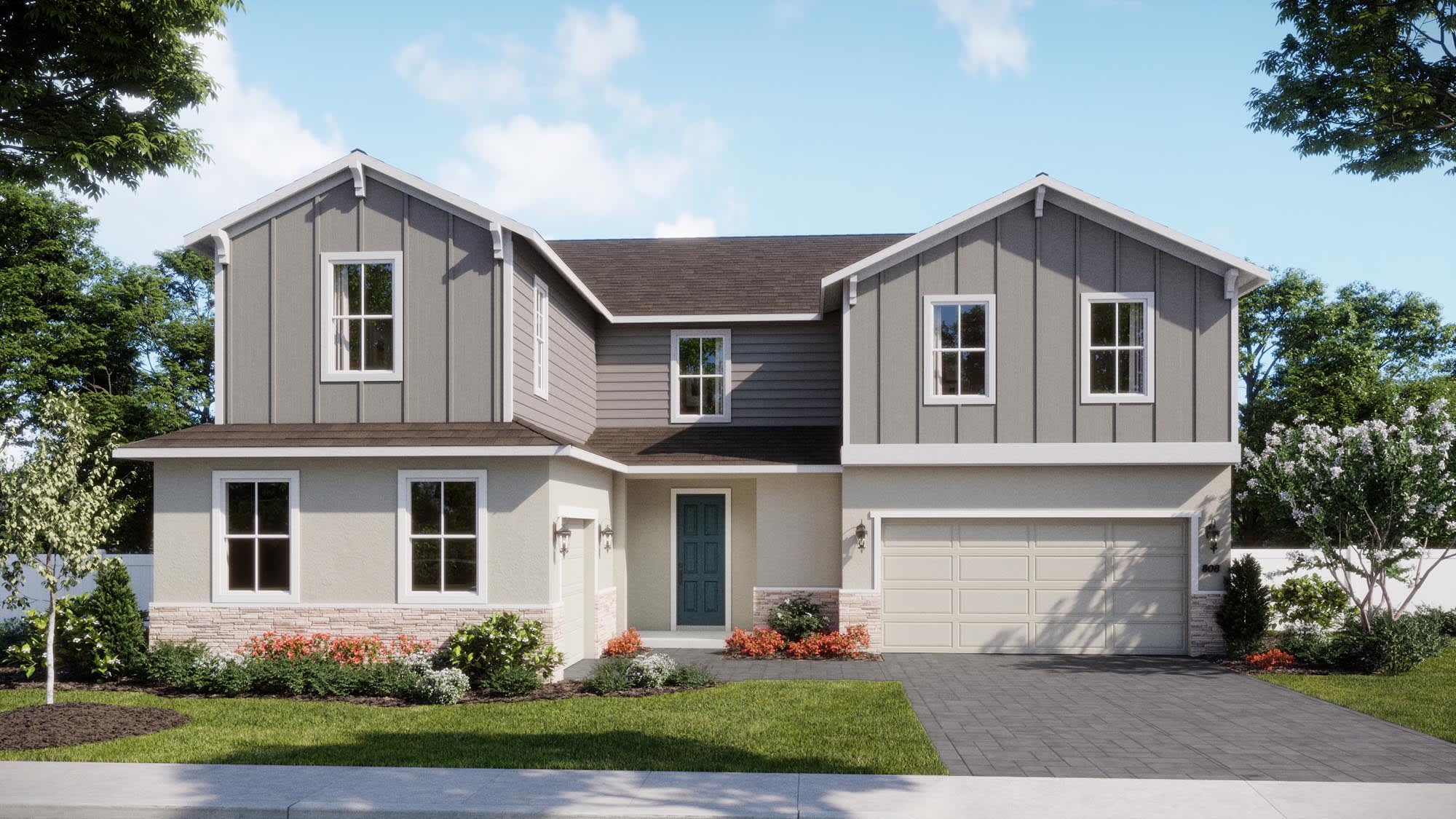 Florida Vernacular Elevation | Palmer | Trinity Gardens | New Homes in DeLand, FL by Landsea Homes