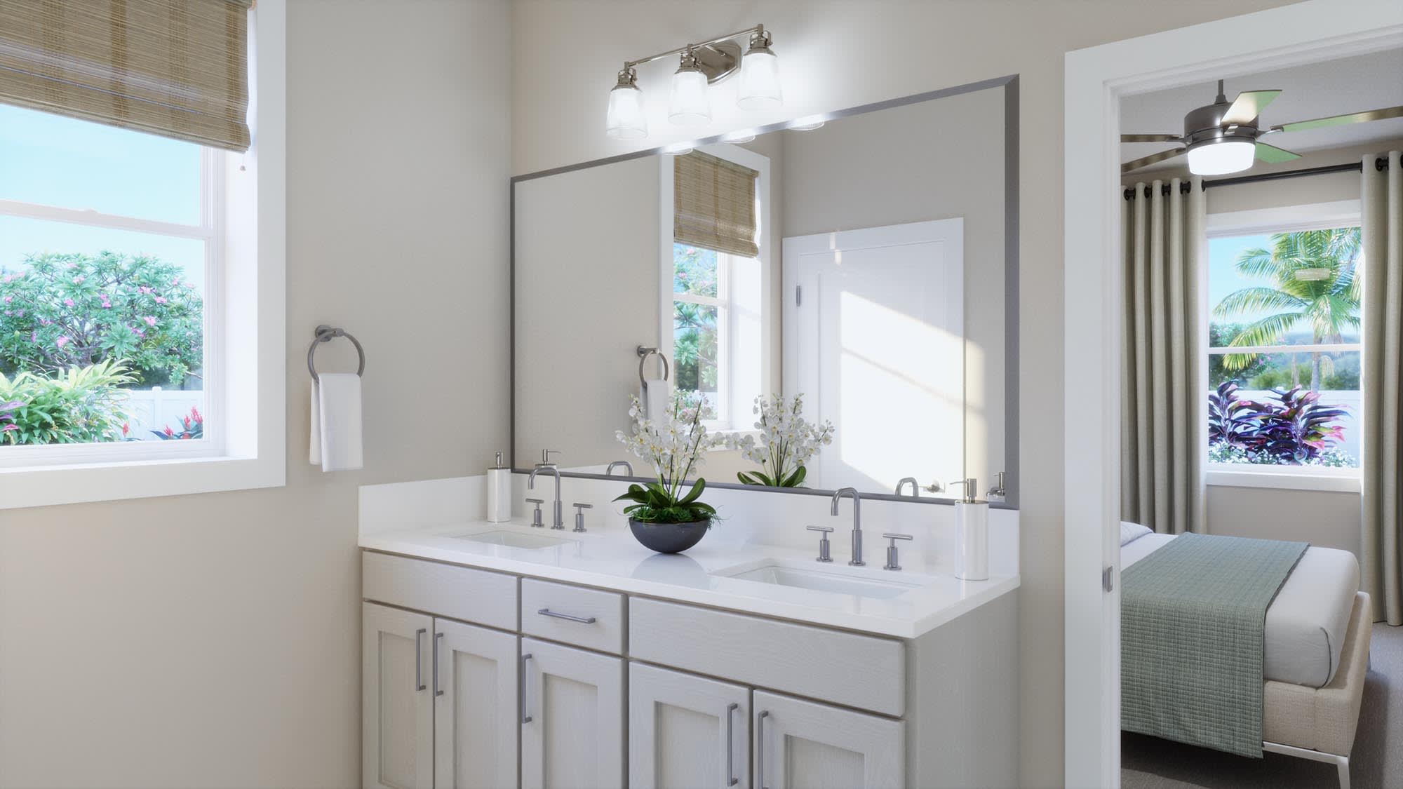 Primary Bath | Sebring | Trinity Gardens | New Homes in DeLand, FL by Landsea Homes