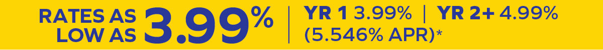 Rates as low as 3.99%