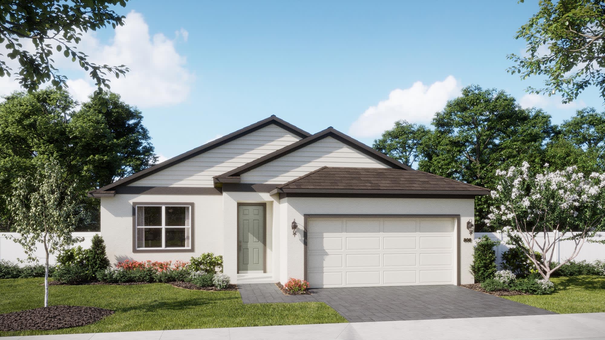 Transitional Elevation | Sebring | Trinity Gardens | New Homes in DeLand, FL by Landsea Homes