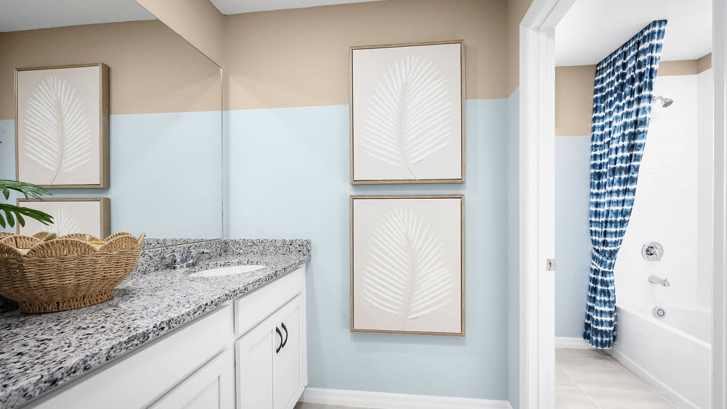 Secondary Bathroom | Cape | Hodges Reserve | New Homes In Howey-in-the-Hills, FL by Landsea Homes