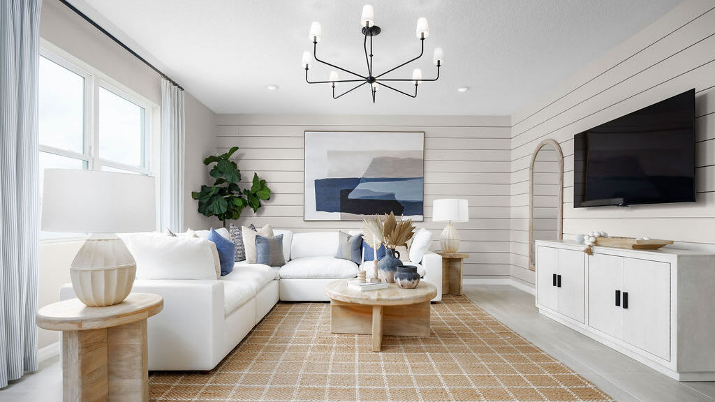 Living Room | Cape | Hodges Reserve | New Homes In Howey-in-the-Hills, FL by Landsea Homes