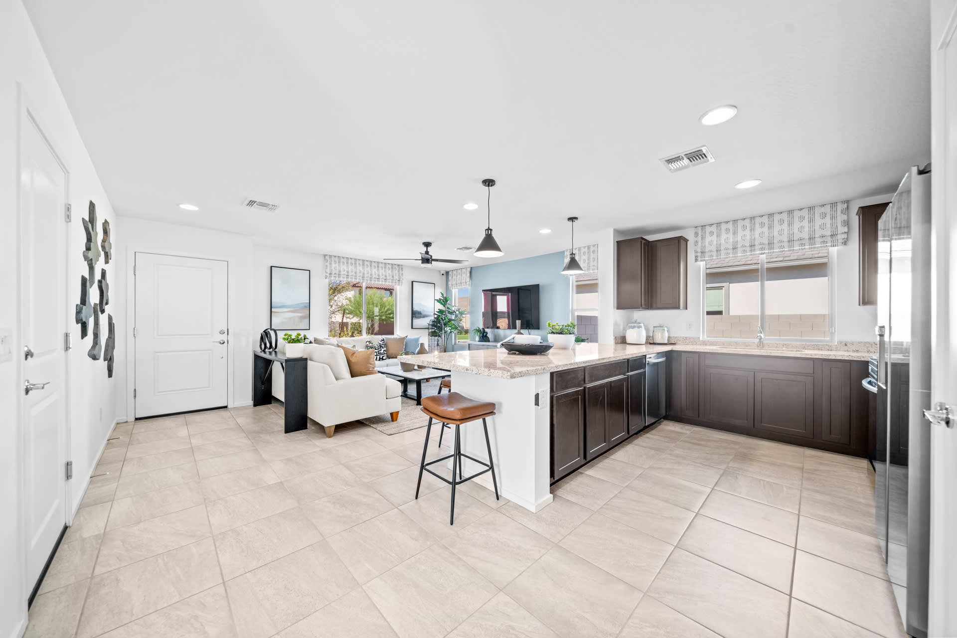 Great Room & Kitchen | Pinnacle | Wildera – Crest Series | New Homes in San Tan Valley, AZ by Landsea Homes