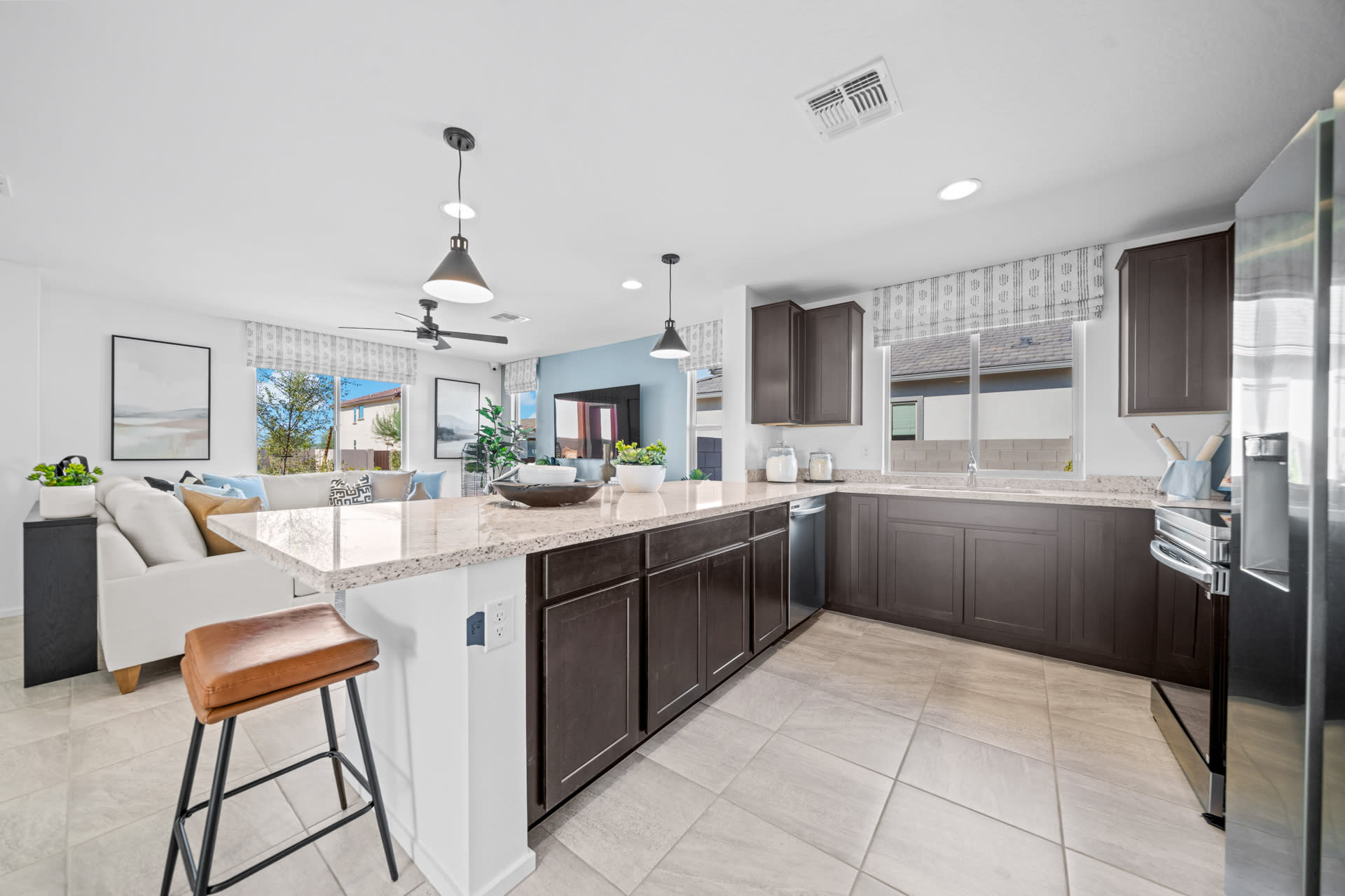 Open Kitchen & Great Room | Pinnacle | Wildera – Crest Series | New Homes in San Tan Valley, AZ by Landsea Homes