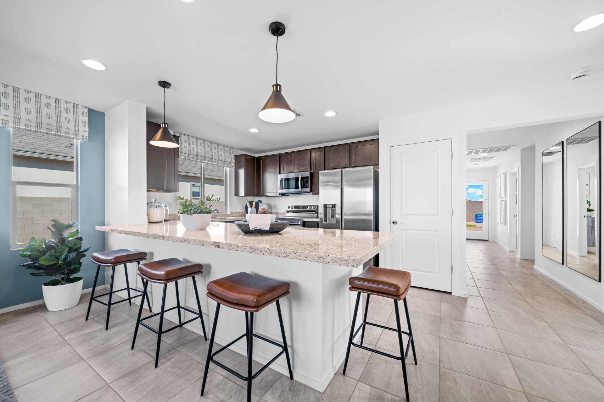 Open Kitchen Area and Island | Pinnacle | Wildera – Crest Series | New Homes in San Tan Valley, AZ by Landsea Homes