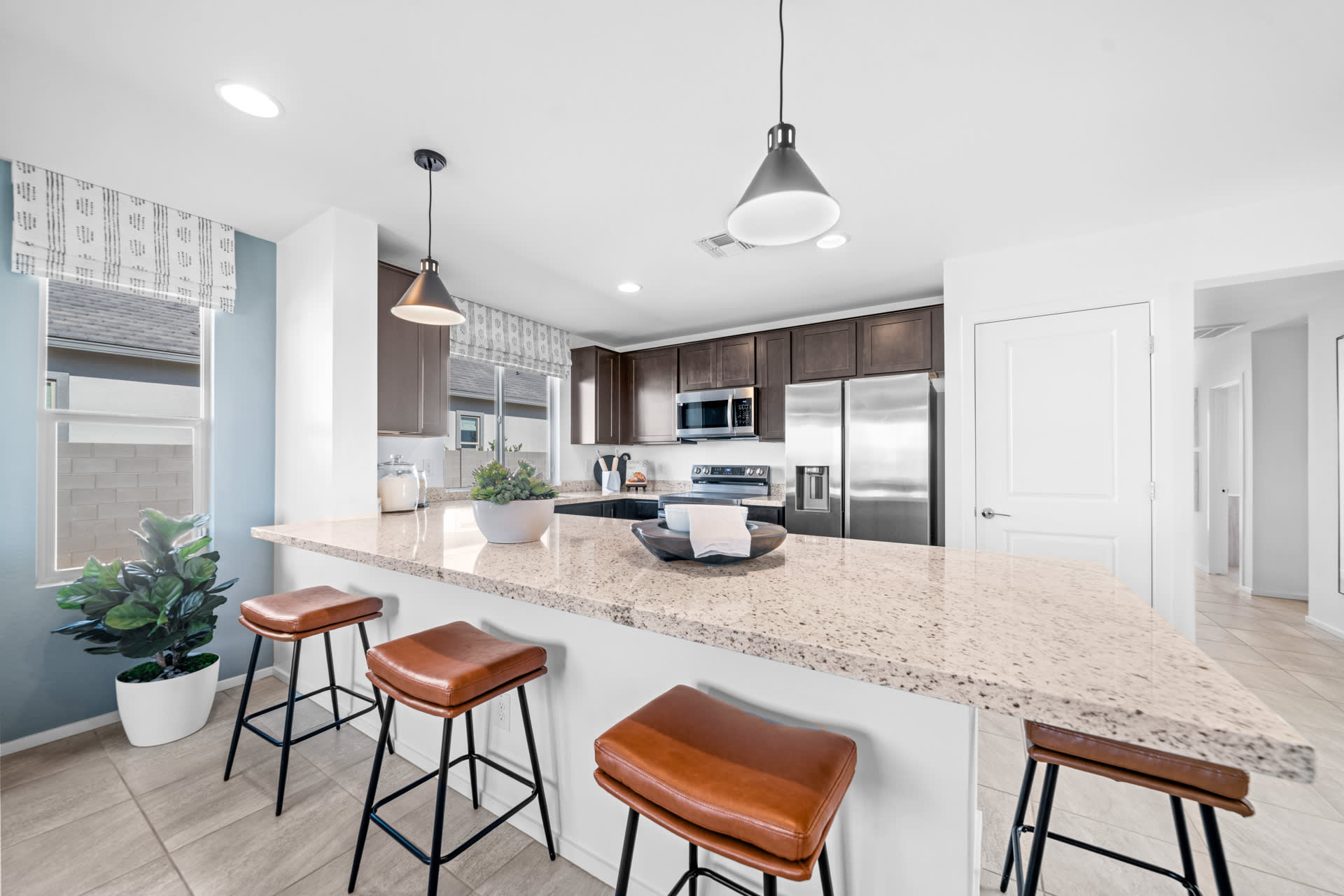 Open Kitchen Area and Island | Pinnacle | Wildera – Crest Series | New Homes in San Tan Valley, AZ by Landsea Homes