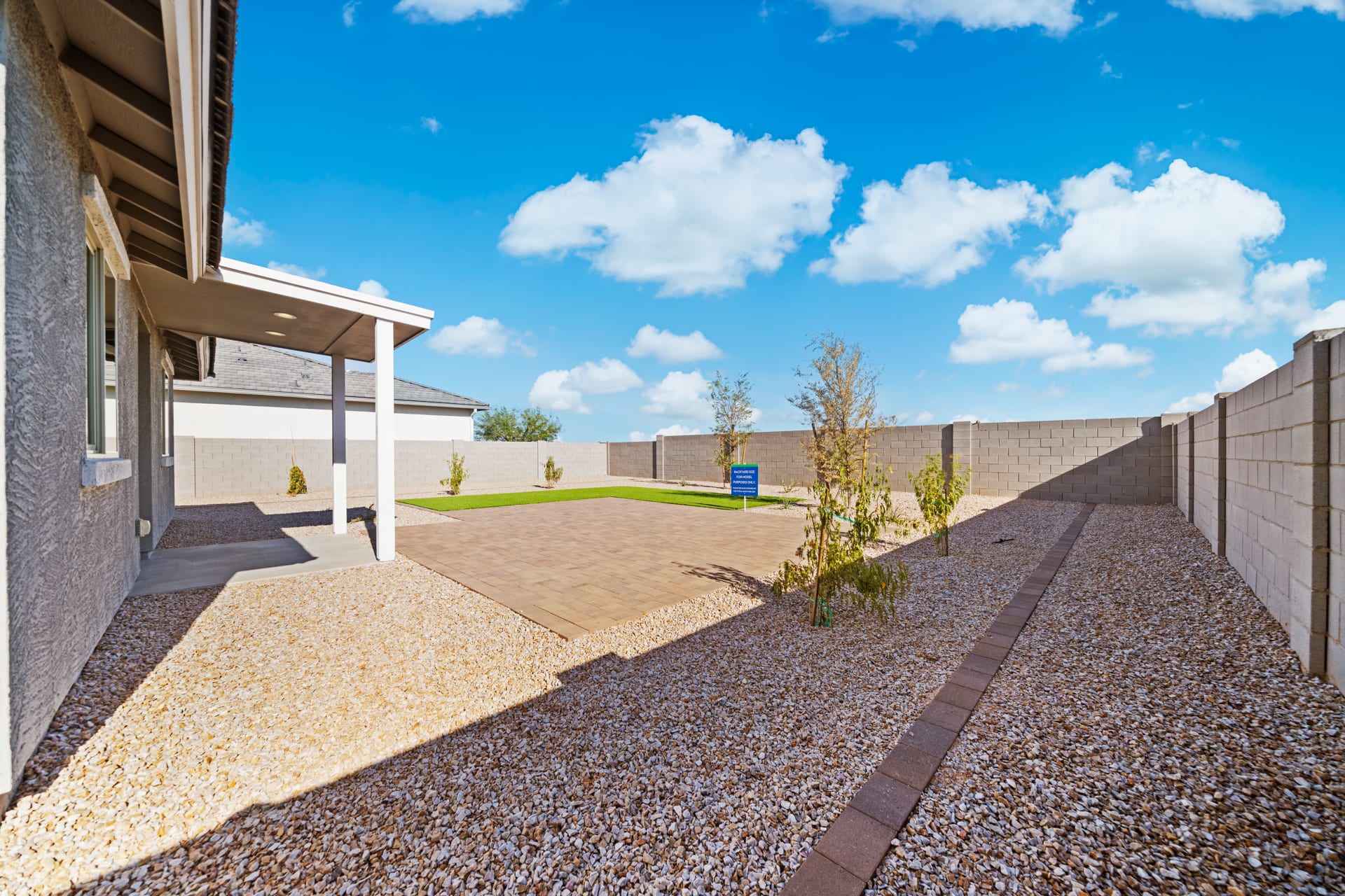 Backyard Shown for Model Purposes | Pinnacle | Wildera – Crest Series | New Homes in San Tan Valley, AZ by Landsea Homes