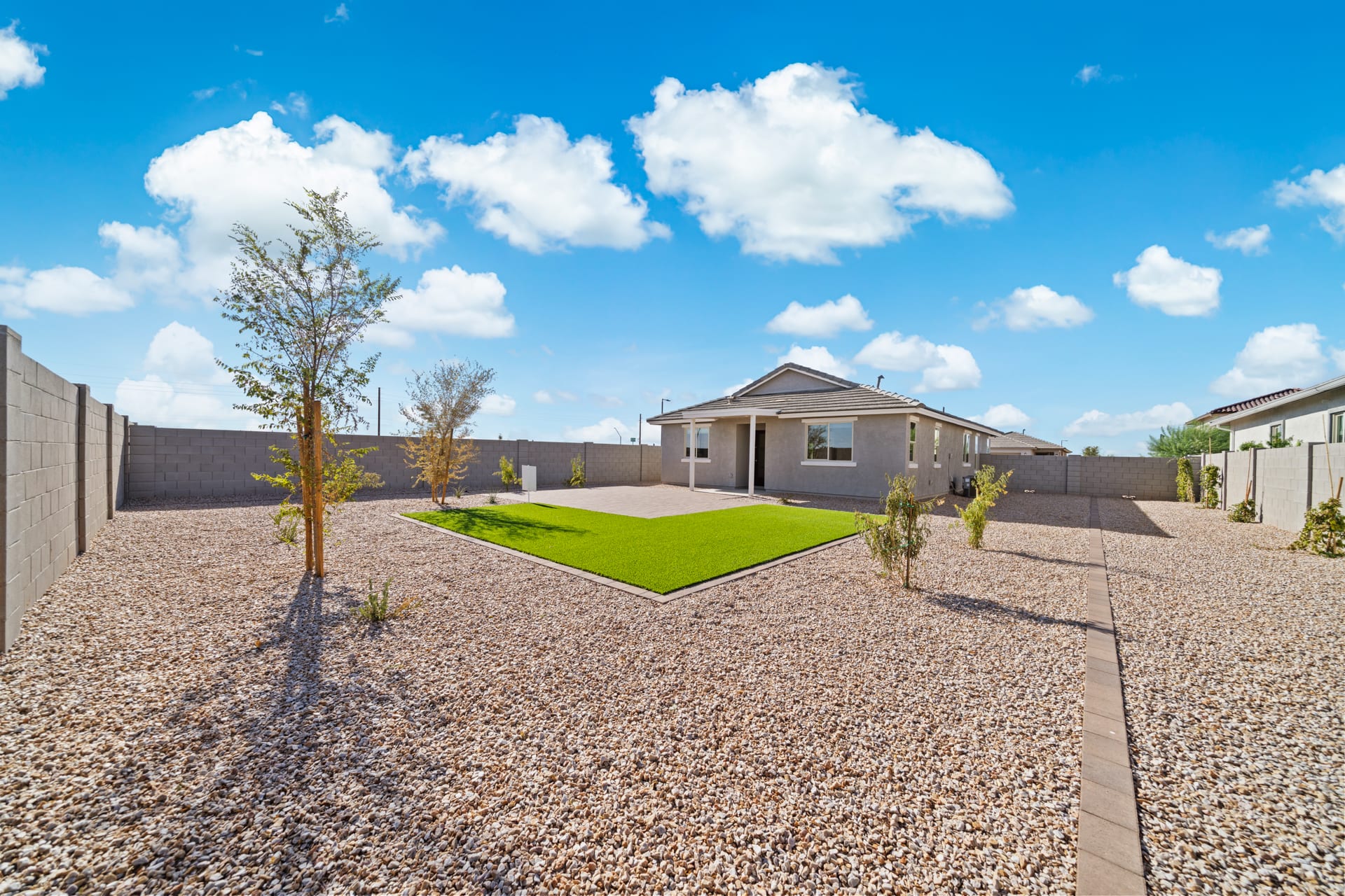 Backyard Shown for Model Purposes | Pinnacle | Wildera – Crest Series | New Homes in San Tan Valley, AZ by Landsea Homes