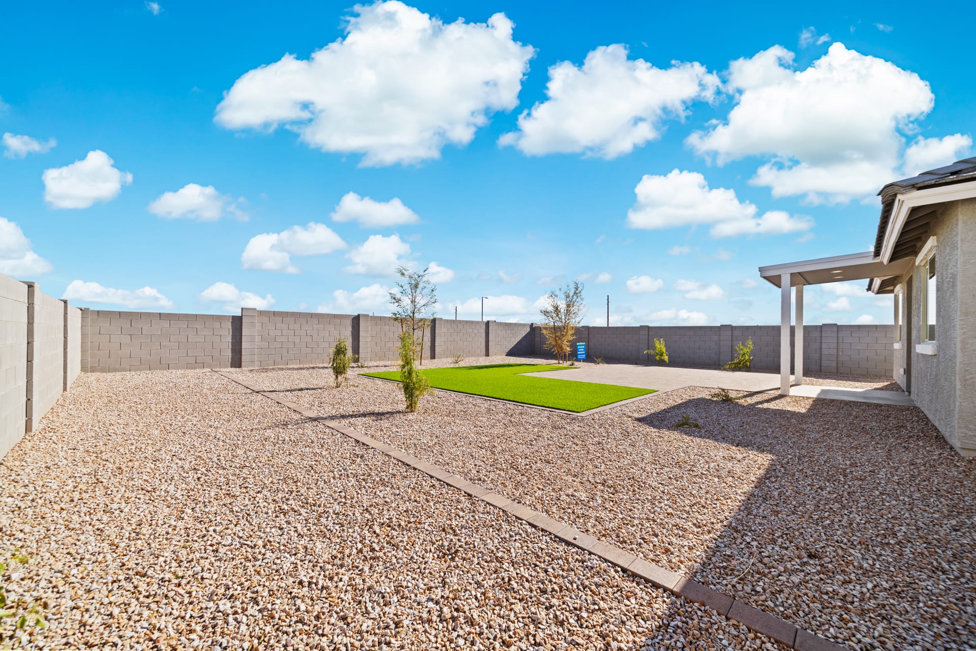 Backyard Shown for Model Purposes | Pinnacle | Wildera – Crest Series | New Homes in San Tan Valley, AZ by Landsea Homes