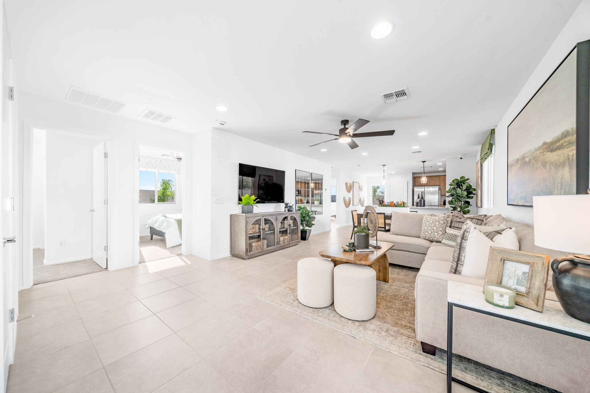 Great Room and Access to Bedrooms | Horizon | Wildera – Crest Series | New Homes in San Tan Valley, AZ by Landsea Homes