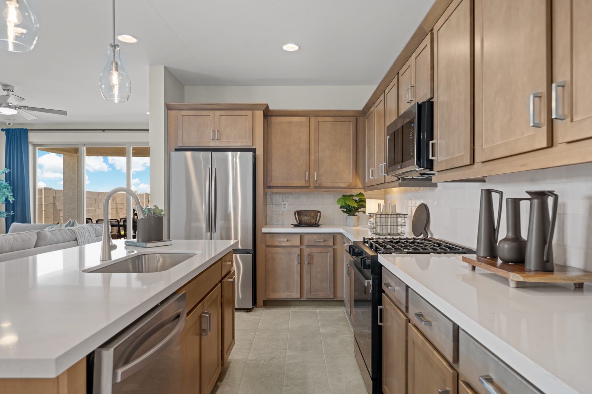 Kitchen | Radiance Floorplan | Elara at Moonlight | New Homes in Maricopa, AZ by Landsea Homes