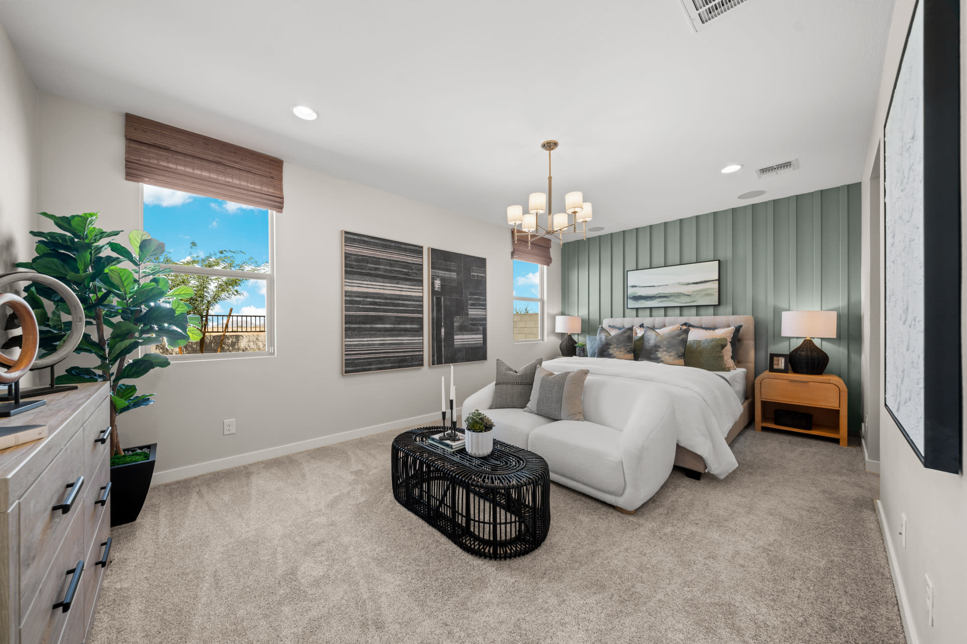 Primary Bedroom | Radiance Floorplan | Elara at Moonlight | New Homes in Maricopa, AZ by Landsea Homes