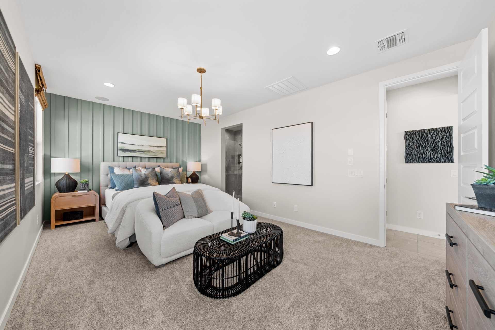 Primary Bedroom | Radiance Floorplan | Elara at Moonlight | New Homes in Maricopa, AZ by Landsea Homes