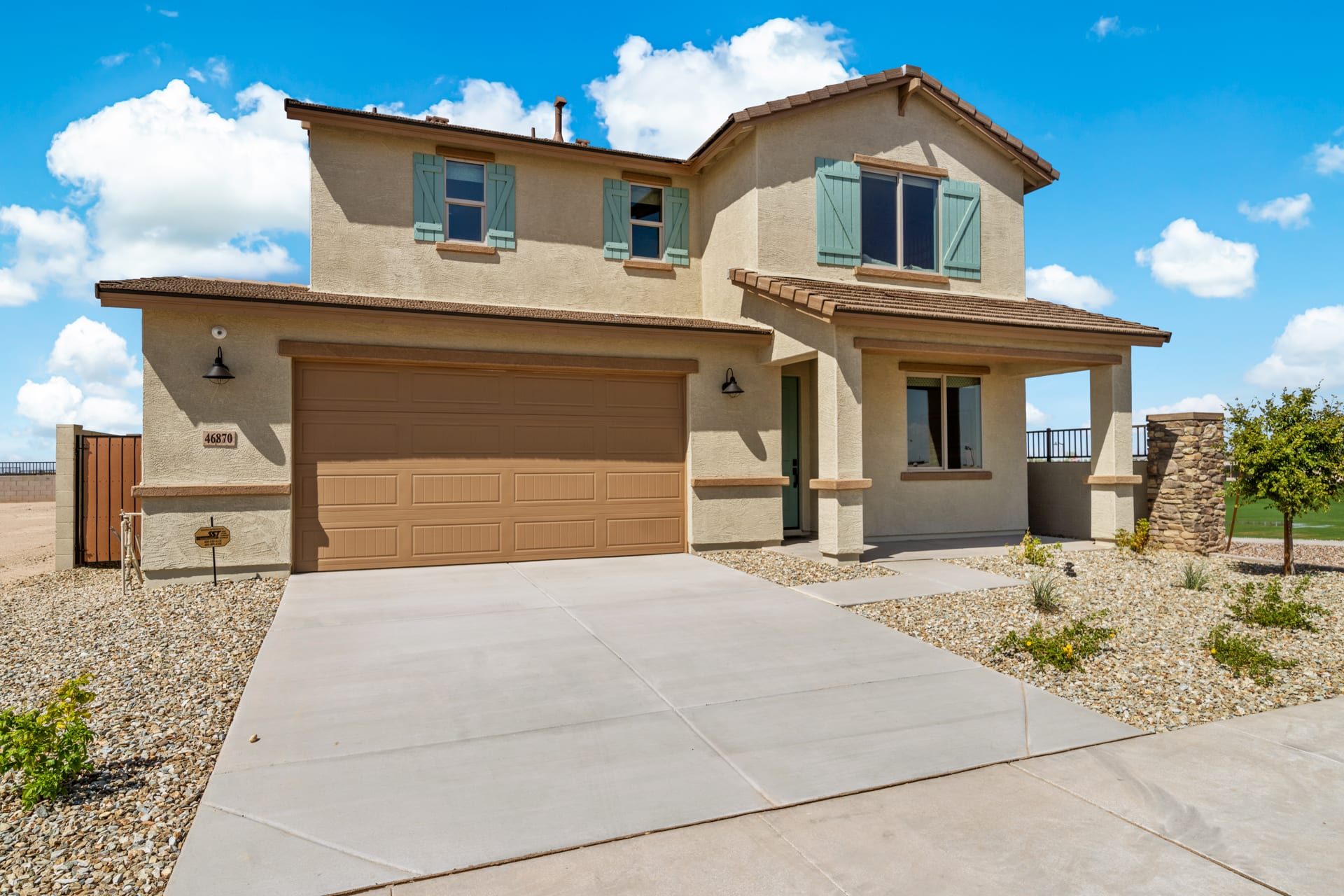Exterior | Skyline Floorplan | Elara at Moonlight | New Homes in Maricopa, AZ by Landsea Homes