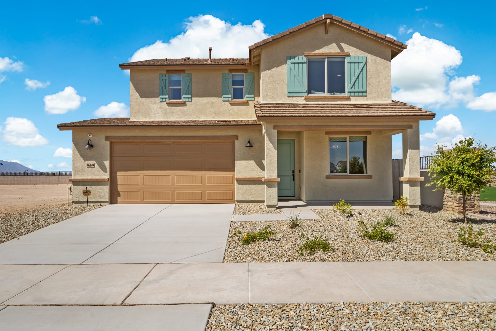 Exterior | Skyline Floorplan | Elara at Moonlight | New Homes in Maricopa, AZ by Landsea Homes