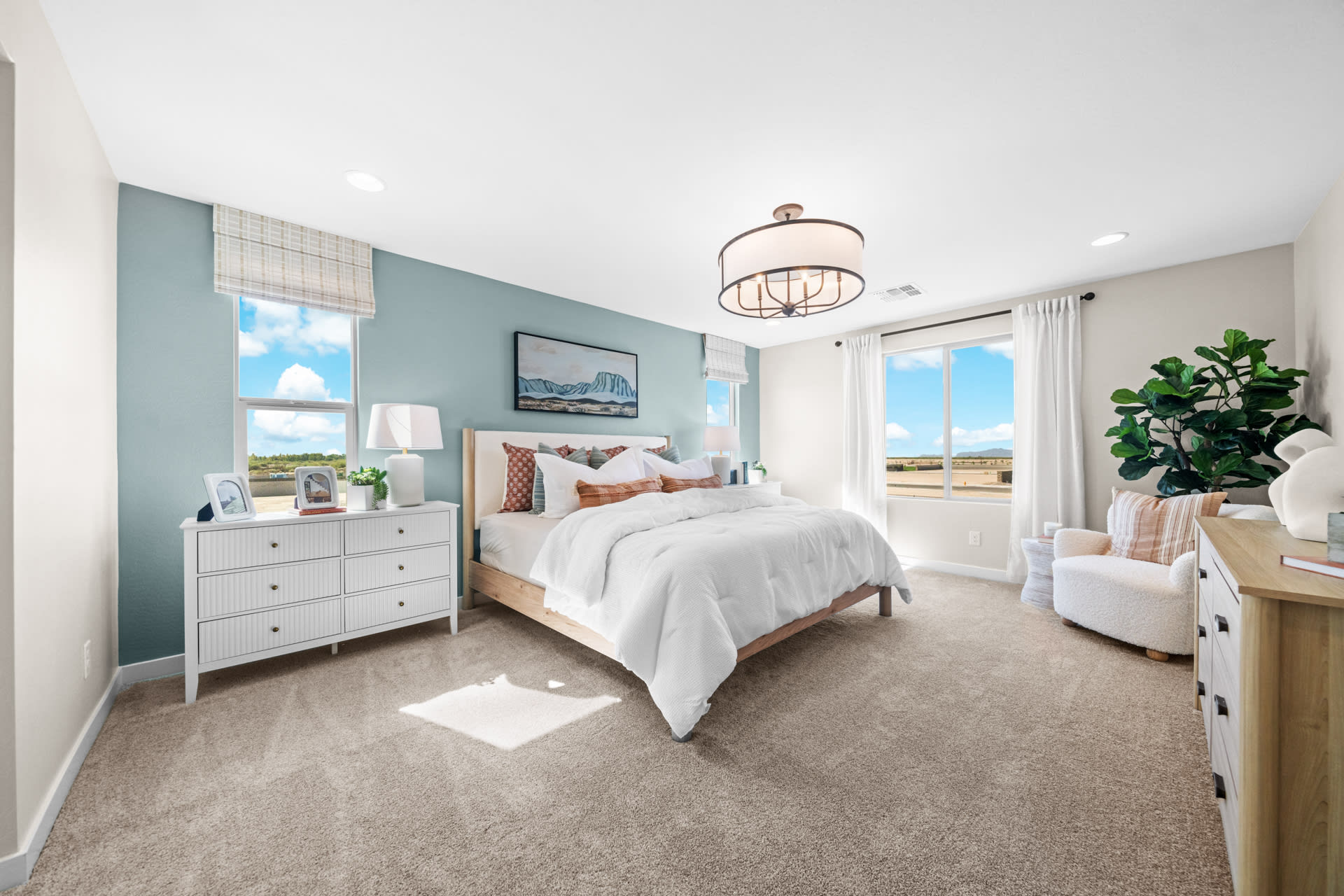 Primary Bedroom | Skyline Floorplan | Elara at Moonlight | New Homes in Maricopa, AZ by Landsea Homes