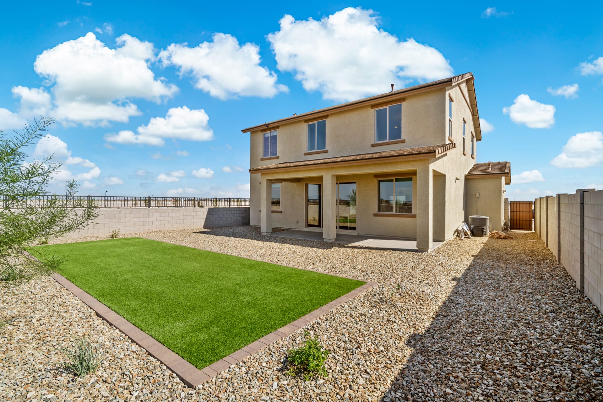 Large Backyard with Covered Patio | Skyline Floorplan | Elara at Moonlight | New Homes in Maricopa, AZ by Landsea Homes