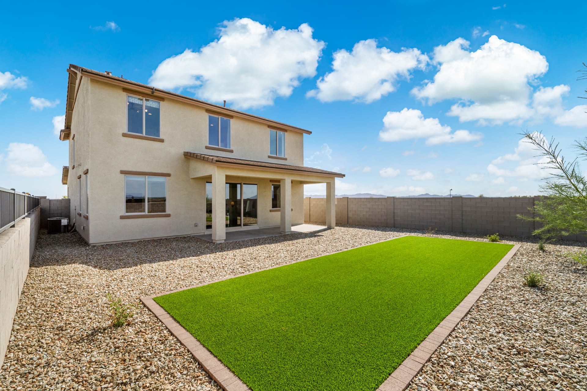 Large Backyard with Covered Patio | Skyline Floorplan | Elara at Moonlight | New Homes in Maricopa, AZ by Landsea Homes