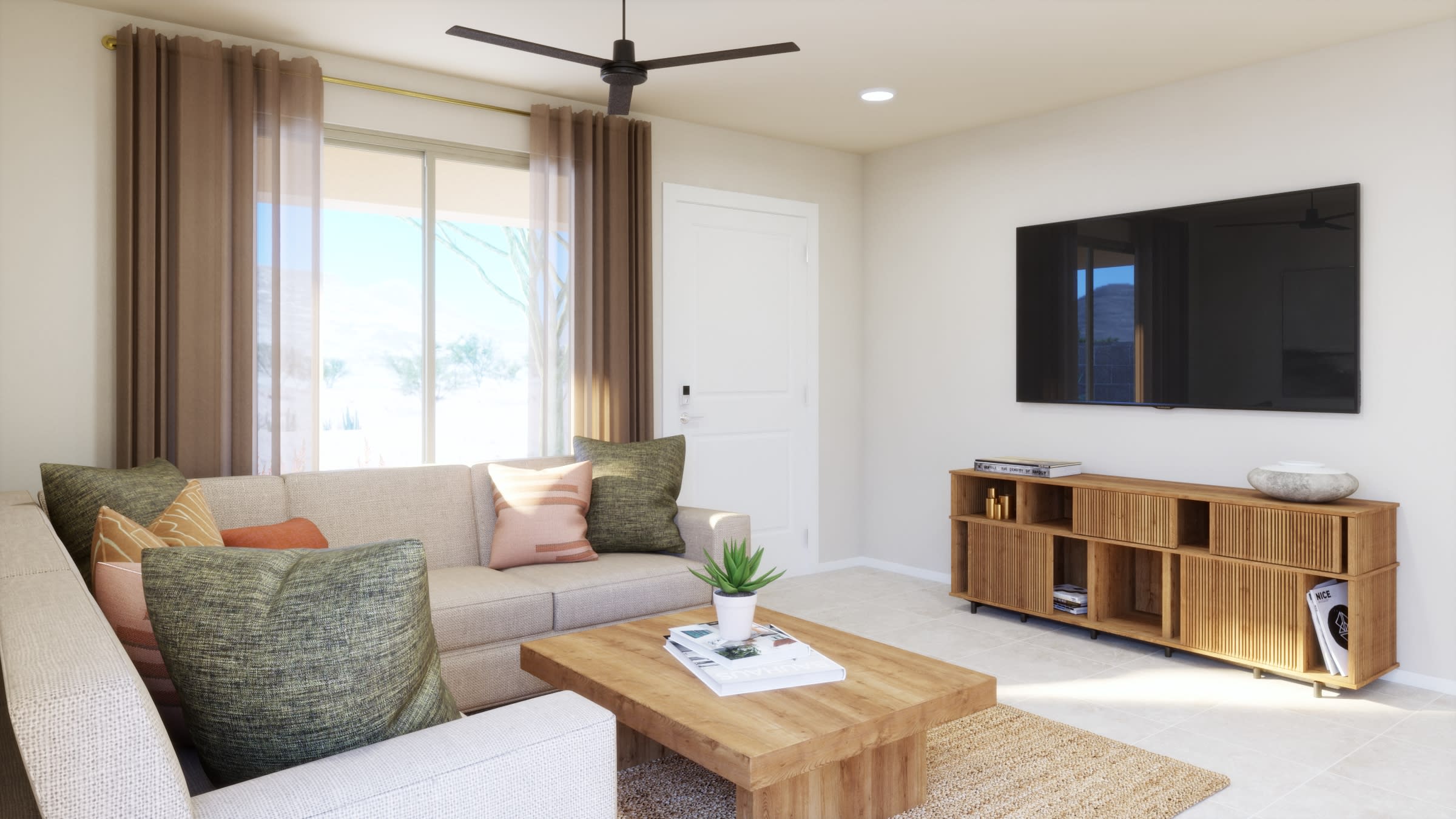 Great Room Virtual Rendering | Apex Floorplan | Wildera – Crest Series | New Homes in San Tan Valley, AZ by Landsea Homes