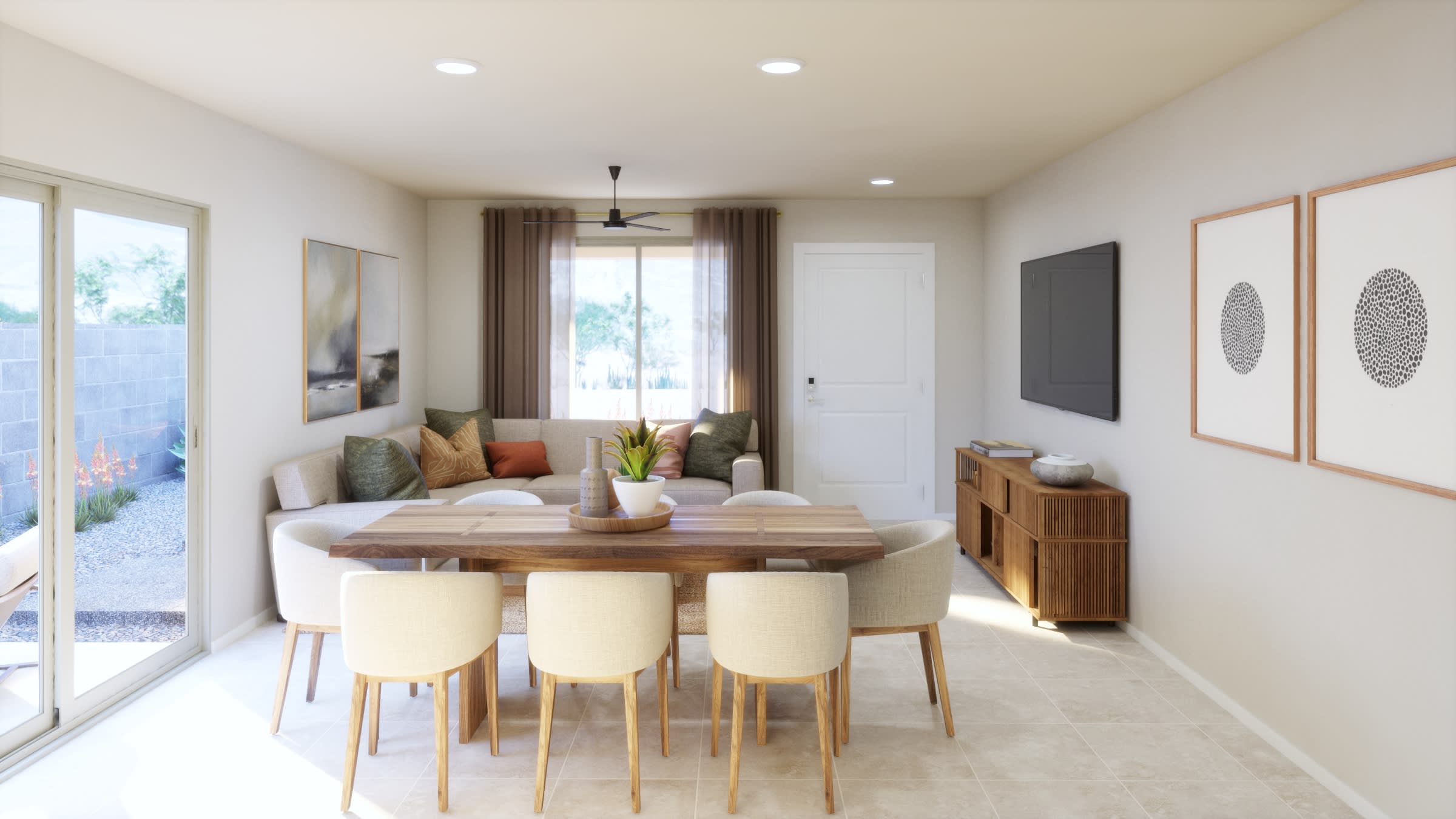 Dining Room Virtual Rendering | Apex Floorplan | Wildera – Crest Series | New Homes in San Tan Valley, AZ by Landsea Homes