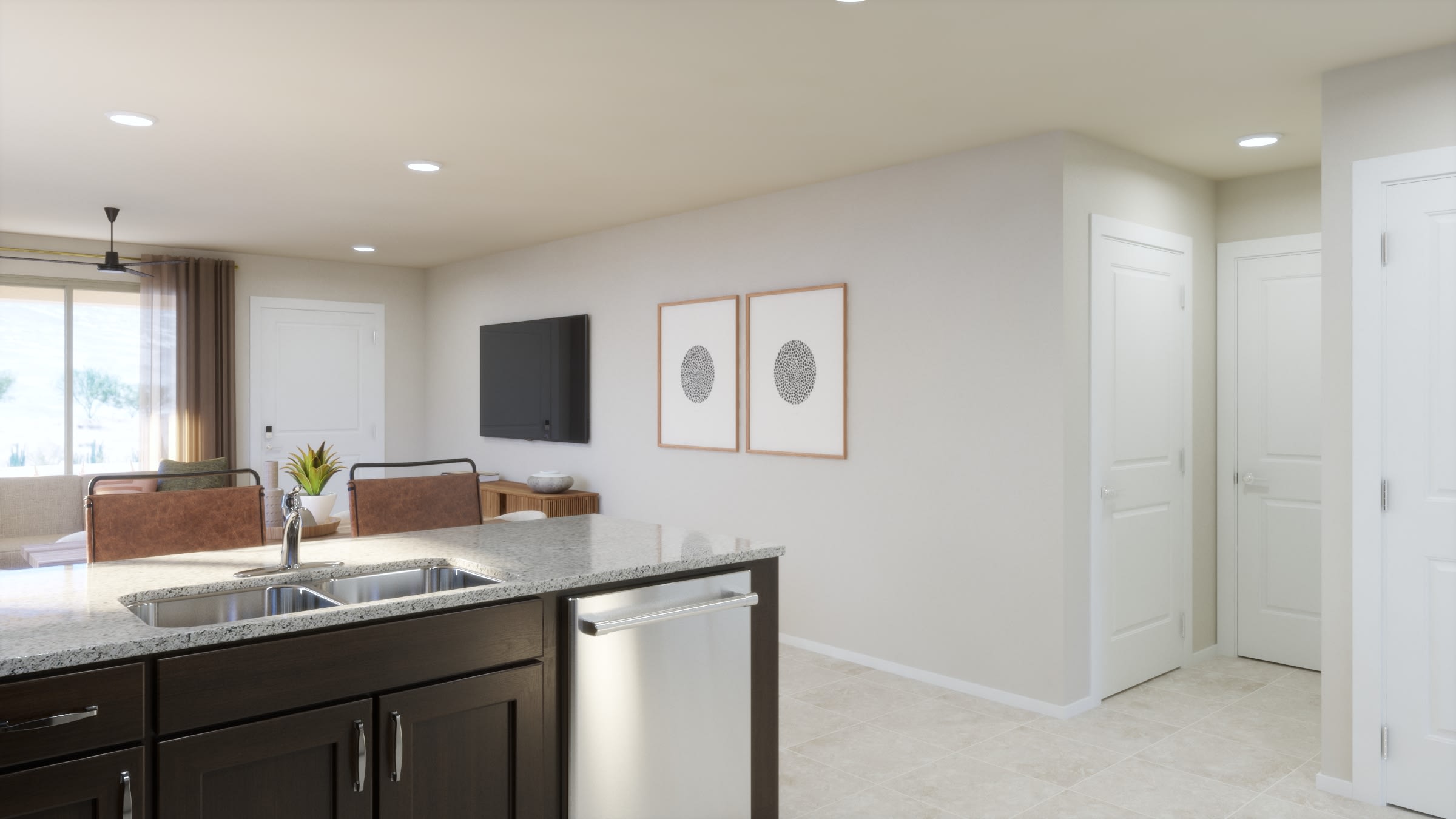 Kitchen Virtual Rendering | Apex Floorplan | Wildera – Crest Series | New Homes in San Tan Valley, AZ by Landsea Homes