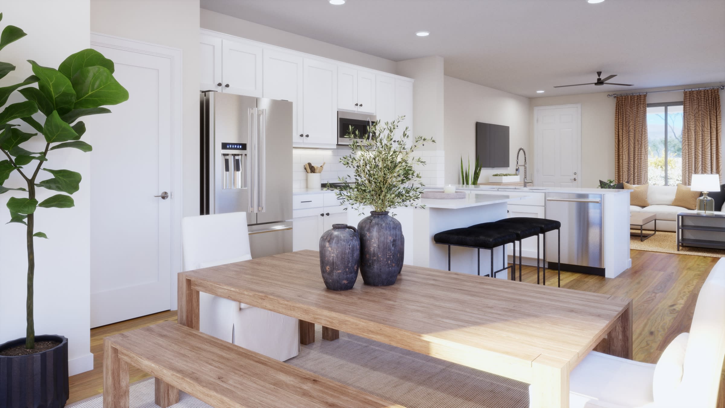 Dining Room Virtual Rendering | Daybreak Floorplan | Elara at Moonlight | New Homes in Maricopa, AZ by Landsea Homes